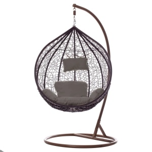 BALANSOAR MARO, CU PERNE GRI, CONFECTIONAT DIN METAL SI PERNE DE TEXTIL, IDEAL PENTRU TERASE/BALCON/GRADINA, STIL MODERN