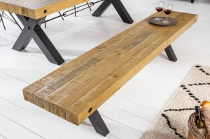 BANCA, THOR 200CM, LEMN MASIV DE PIN, DESIGN INDUSTRIAL - Img 2