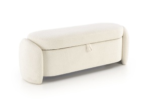 BANCHETA CU SPATIU DE DEPOZITARE FICARIA, CREM, TAPITERIE BOUCLE, STIL MODERN
