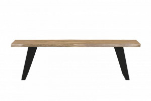 BANCUTA, ORGANIC ARTWORK 155CM, LEMN MASIV/ METAL, COD 43365, DESIGN INDUSTRIAL - Img 3