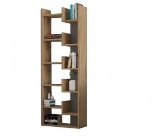 BIBLIOTECA NEO, STEJAR/ANTRACIT, DIN PLACI LAMINATE, STIL MODERN, SIGNAL