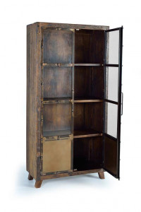 BIBLIOTECA/ORGANIZATOR 190CM, NATUR, LEMN MASIV RECICLAT, GINER Y COLOMER - Img 4