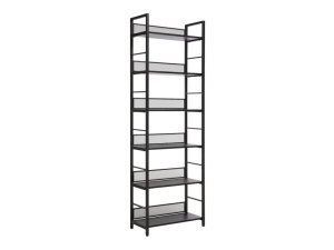 BIBLIOTECA/RAFT RAW R6, STEJAR/NEGRU MAT, DIN PAL LAMINAT SI METAL, STIL MODERN
