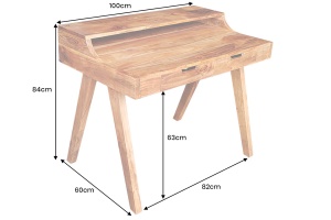 BIROU CLASIC DIN LEMN, MONSOON 100CM, LEMN DE SALCAM, ARTIM GROUP SELECTION - Img 3
