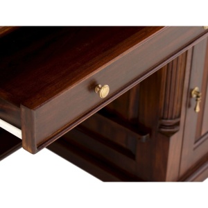 BIROU DE LUX CAMBRIDGE 120CM, DIN LEMN MASIV, CULOARE MARO, ARTIM SELECTION - Img 7