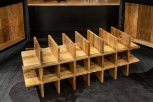 BUFET 140CM, DIN LEMN MASIV DE MANGO SI METAL, CU ORNAMENTE DEOSEBITE, ARTIM GROUP SELECTION - Img 6