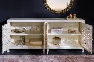 BUFET DE LIVING, MARRAKECH, 170CM, LEMN DE MANGO, ALB, ARTIM GROUP SELECTION - Img 2
