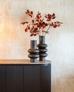 BUFET DINING RUSSO, REALIZAT DIN LEMN SI TRAVERTIN, CULOARE MARO, DESIGN DEOSEBIT, RICHMOND INTERIORS - Img 7