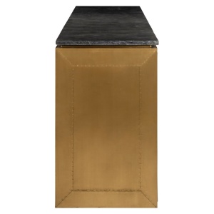 BUFET FINSBURY, CU 4 USI, NEGRU/AURIU, 7890, CONFECTIONAT DIN ALAMA, MDF, MARMURA NEAGRA, RICHMOND INTERIORS - Img 2