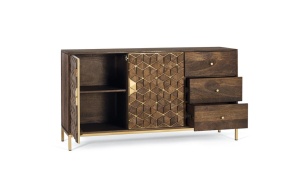 BUFET LIVING 145CM, COD 1465, DIN LEMN DE MANGO SI METAL, ARTIM GROUP SELECTION - Img 5
