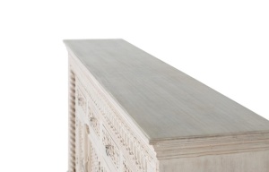 BUFET LIVING 190CM, COD 1514, DIN LEMN DE MANGO, ALB ANTICHIZAT, ARTIM GROUP SELECTION - Img 7