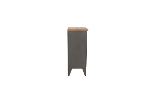 BUFET LIVING DEOSEBIT, NAUTILUS 80CM, REALIZAT DIN LEMN DE PIN SI METAL, CULOARE MARO ANTICHIZAT/NATUR, ARTIM GROUP - Img 3