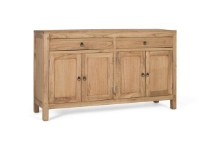 BUFET LIVING DIN LEMN 140CM, COD 2347, LEMN DE MINDI SI METAL, ARTIM GROUP SELECTION - Img 2