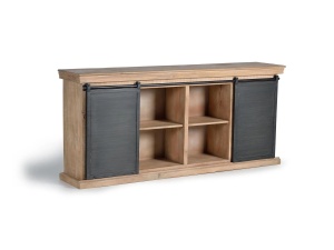 BUFET LIVING INDUSTRIAL 190CM, DIN LEMN DE MANGO SI METAL, CULOARE NATUR SI GRI, ARTIM GROUP SELECTION - Img 5