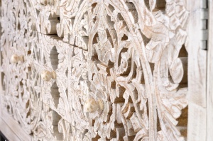 BUFET LIVING MYKONOS 150CM, DIN LEMN DE MANGO, CULOARE ALB ANTICHIZAT, ARTIM GROUP SELECTION - Img 5