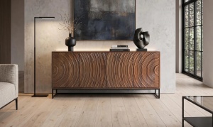 BUFET LIVING SUNSET 170CM, DIN LEMN DE MANGO, CULOARE NUC INCHIS, STIL MODERN, ARTIM GROUP SELECTION