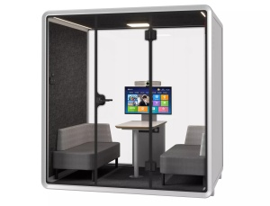 CABINA ACUSTICA ST LARGE, ALBA, PENTRU 2/4 PERSOANE, CONFECTIONATA DIN MATERIALE DE INALTA CALITATE