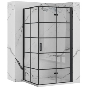 CABINA DE DUS BEST 100X80, NEGRU, CALITATE SUPERIOARA
