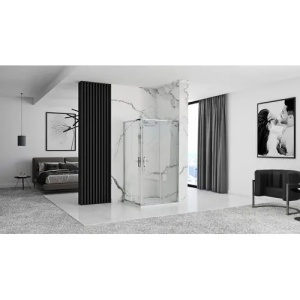 CABINA DE DUS PUNTO 80X100, CROM, CU CADITA SAVOY ALBA, CALITATE SUPERIOARA - Img 3