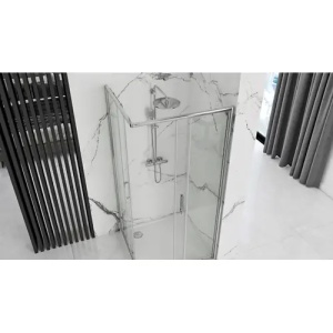 CABINA DE DUS PUNTO REA 80X80, CROM, CU CADITA SAVOY, NEAGRA, INCLUSA, CALITATE SUPERIOARA - Img 4