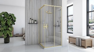 CABINA DE DUS REA CITY, CULISANTA, 90x90 CM, AURIU, DIN STICLA, FARA CADITA, CALITATE SUPERIOARA - Img 4