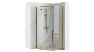 CABINA DE DUS REA DIAMOND, 100x100CM, AURIU, DIN STICLA, CALITATE SUPERIOARA