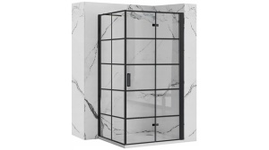 CABINA DE DUS REA MOLIER, PLIABILA, 110x80CM, NEGRU, DIN STICLA, CALITATE SUPERIOARA