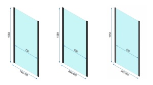 CABINA DE DUS REA RAPID SWING, 90x80CM, AURIU, DIN STICLA, CALITATE SUPERIOARA - Img 6