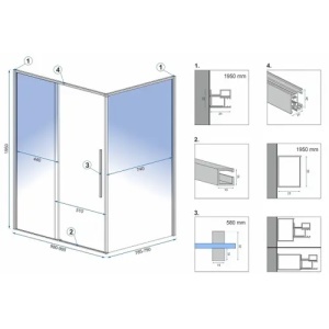 CABINA DE DUS SOLAR 100X80, NEGRU MAT, CU CADITA SAVOY ALBA, CALITATE SUPERIOARA - Img 7