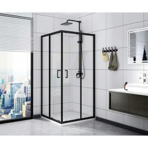 CABINA DE DUS VITO BLACK MAT 80X80, EASY CLEAN - Img 2