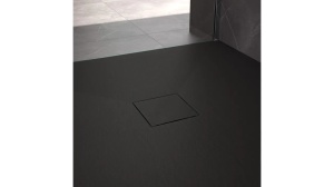 CADITA DE DUS REA MAGNUM, 100x80 CM, NEGRU, DIN COMPOZIT, CALITATE SUPERIOARA - Img 2