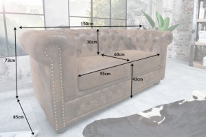 CANAPEA 2 LOCURI, MARO ANTIC STIL ENGLEZESC, CHESTERFIELD, DESIGN VINTAGE, ARTIM GROUP SELECTION - Img 8