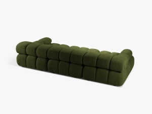 CANAPEA BELLIS, CU 3 LOCURI, VERDE, CU TAPITERIE DIN TEXTIL BOUCLE ROLF, MICADONI - Img 3