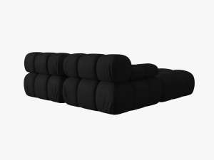 CANAPEA/COLTAR MODULAR BELLIS, 3 LOCURI, 188 CM, NEGRU 19, TAPITERIE DIN CATIFEA 3D, DESIGN DEOSEBIT - Img 4