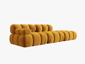 CANAPEA/COLTAR MODULAR BELLIS DREAPTA, 3 LOCURI, 282 CM, GALBEN 41, TAPITERIE DIN CATIFEA, DESIGN DEOSEBIT - Img 5
