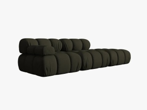 CANAPEA/COLTAR MODULAR BELLIS DREAPTA, 3 LOCURI, 282 CM, VERDE 77, TAPITERIE DIN CATIFEA 3D, DESIGN DEOSEBIT - Img 5