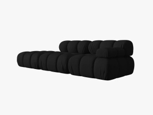 CANAPEA/COLTAR MODULAR BELLIS STANGA, 3 LOCURI, 282 CM, NEGRU 19, TAPITERIE DIN CATIFEA 3D, DESIGN DEOSEBIT - Img 4