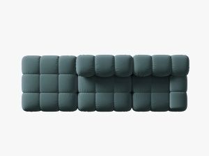 CANAPEA/COLTAR MODULAR BELLIS STANGA, 3 LOCURI, 282 CM, VERDE PETROL 87, TAPITERIE DIN CATIFEA, DESIGN DEOSEBIT - Img 3