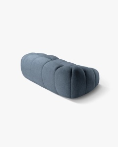 CANAPEA CU 2 LOCURI DIANA, BLUE JEANS, 114X214 CM, TAPITAT CU TAPITERIE DIN TEXTIL STRUCTURAT BUBBLE, MICADONI - Img 4