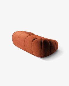 CANAPEA CU 2 LOCURI DIANA, CARAMIZIU, 114X214 CM, TAPITAT CU TAPITERIE DIN TEXTIL STRUCTURAT BUBBLE, MICADONI - Img 4