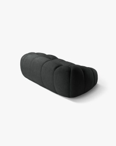 CANAPEA CU 2 LOCURI DIANA, GRI ANTRACIT, 114X214 CM, TAPITAT CU TAPITERIE DIN TEXTIL STRUCTURAT BUBBLE, MICADONI - Img 4