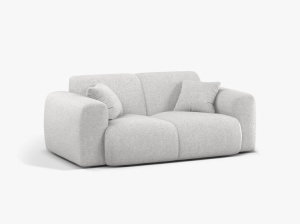CANAPEA CU 2 LOCURI, MOLINO, 170 CM, ARGINTIU, CU TAPITERIE DIN TEXTIL CHENILLE EDEN, MICADONI - Img 2