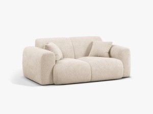 CANAPEA CU 2 LOCURI, MOLINO, 170 CM, BEJ, CU TAPITERIE DIN TEXTIL BOUCLE BALOO, MICADONI - Img 2