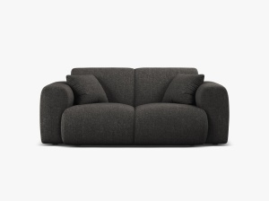 CANAPEA CU 2 LOCURI, MOLINO, 170 CM, GRI ANTRACIT, CU TAPITERIE DIN TEXTIL CHENILLE EDEN, MICADONI