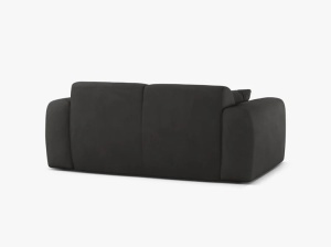 CANAPEA CU 2 LOCURI, MOLINO, 170 CM, GRI INCHIS, CU TAPITERIE DIN TEXTIL CHENILLE REBEL, MICADONI - Img 3