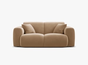 CANAPEA CU 2 LOCURI, MOLINO, 170 CM, NISIPIU, CU TAPITERIE DIN TEXTIL CATIFEA VELVET CASINO, MICADONI