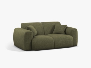 CANAPEA CU 2 LOCURI, MOLINO, 170 CM, VERDE, CU TAPITERIE DIN TEXTIL CHENILLE EDEN, MICADONI - Img 2