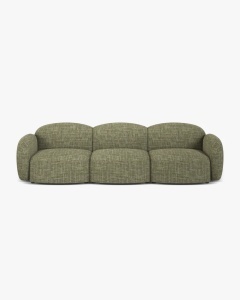 CANAPEA CU 3 LOCURI BLAIR, 274X 95, VERDE MASLINIU, CU TAPITERIE DIN TEXTIL STRUCTURAT BALTIMORE, MICADONI - Img 3