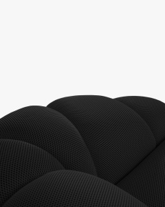 CANAPEA CU 3 LOCURI DIANA, NEGRU, 234X114 CM, TAPITAT CU TAPITERIE DIN TEXTIL 3D SONIC, MICADONI - Img 5