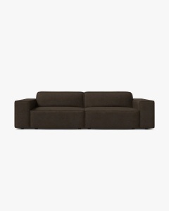 CANAPEA CU 3 LOCURI JODIE, 204X99 CM, ADANCIME SCAUN 62 CM, MARO, TAPITAT CU TAPITERIE DIN TEXTIL BOUCLE BALOO, MICADONI
